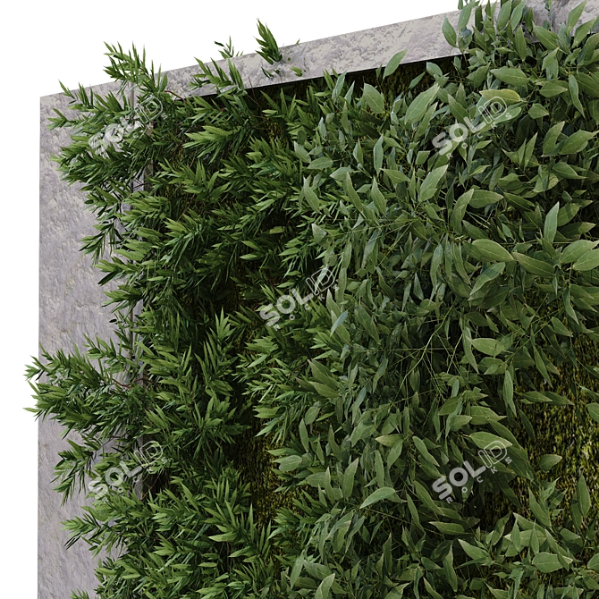 Greenwall Set 182: Modern Vertical Garden Solution 3D model image 4
