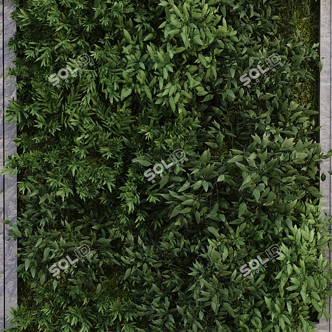 Greenwall Set 182: Modern Vertical Garden Solution 3D model image 5