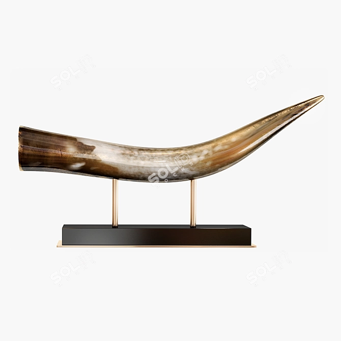 Elegant Horn Sculptures: Exquisite Decor Pieces 3D model image 5