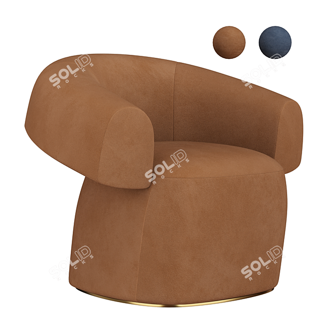 Elegant RUFF Armchair: Perfect Comfort Epitomized 3D model image 1