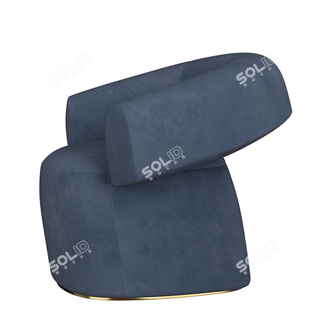 Elegant RUFF Armchair: Perfect Comfort Epitomized 3D model image 3