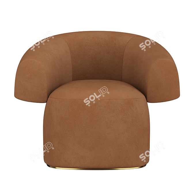 Elegant RUFF Armchair: Perfect Comfort Epitomized 3D model image 4