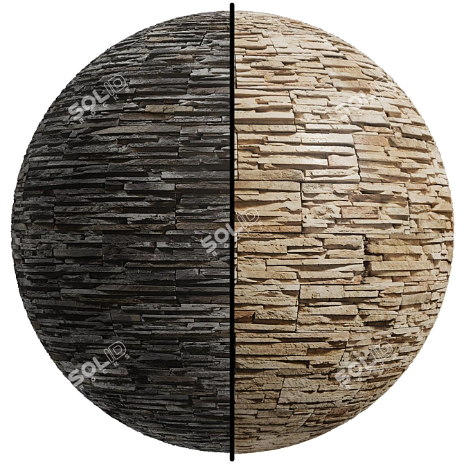 Vintage Stone Texture | PBR | 4K 3D model image 1