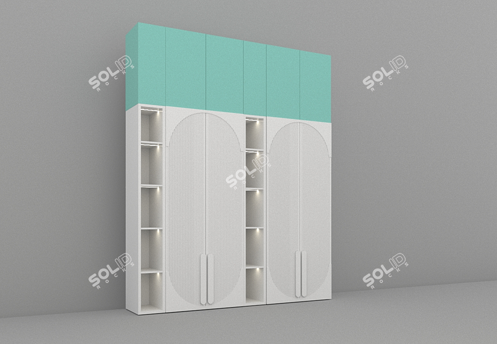 Colorful Closet: Modern Design 3D model image 1