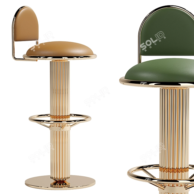 Mezzo Chuck Bar Chair - Stylish Seating Solution 3D model image 1