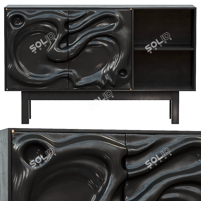 Sleek Sumi Sideboard by Casey Johnson 3D model image 1