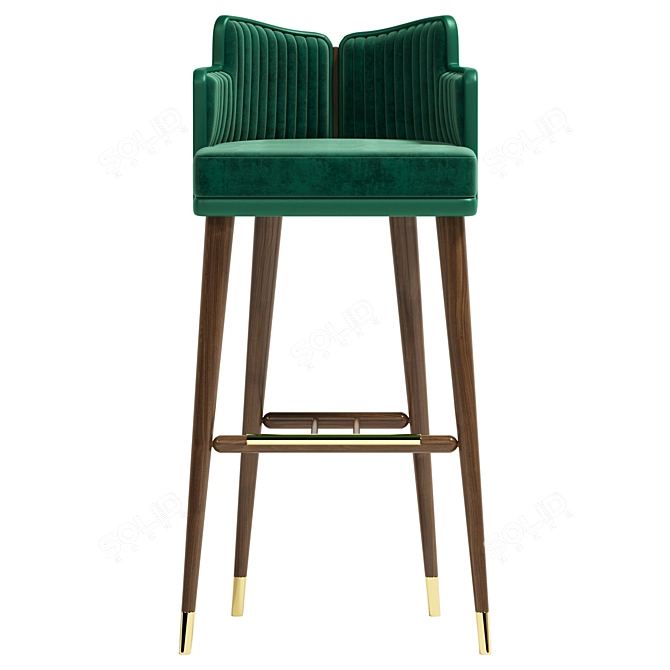 Elegant Mezzo Ervin Bar Chair 3D model image 2