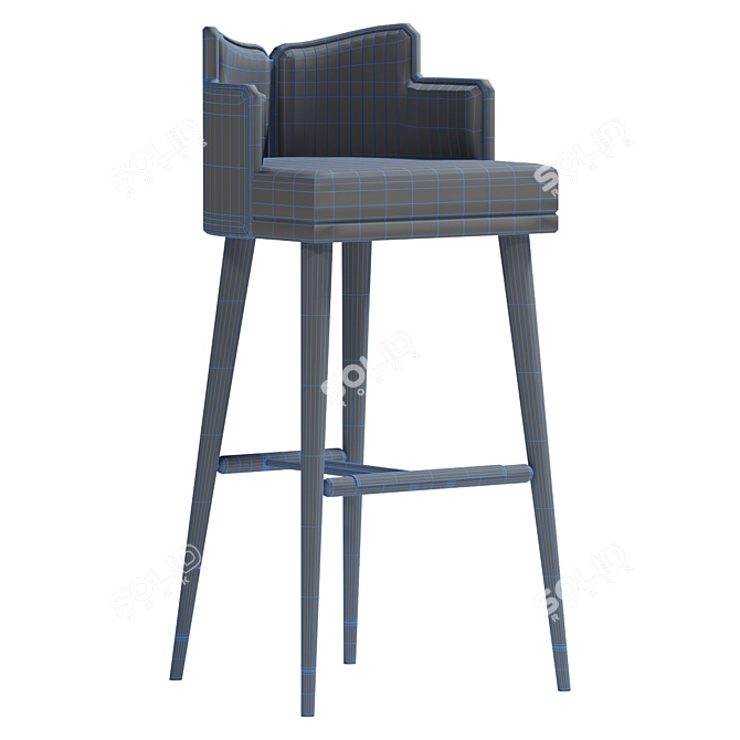 Elegant Mezzo Ervin Bar Chair 3D model image 4