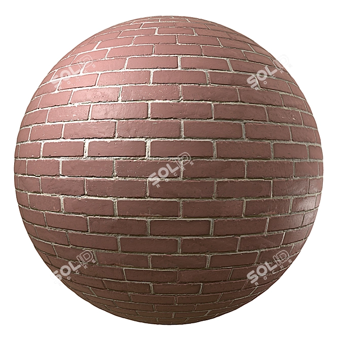 Seamless 4K Quality Brick 3D model image 1