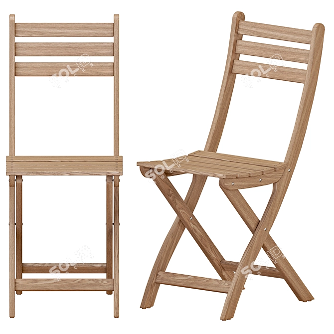 Foldable Outdoor Table and Chair Set 3D model image 5