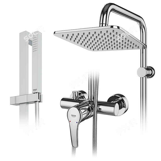 Title: Grohe & IDEAL Standard Faucets and Shower Systems 3D model image 3