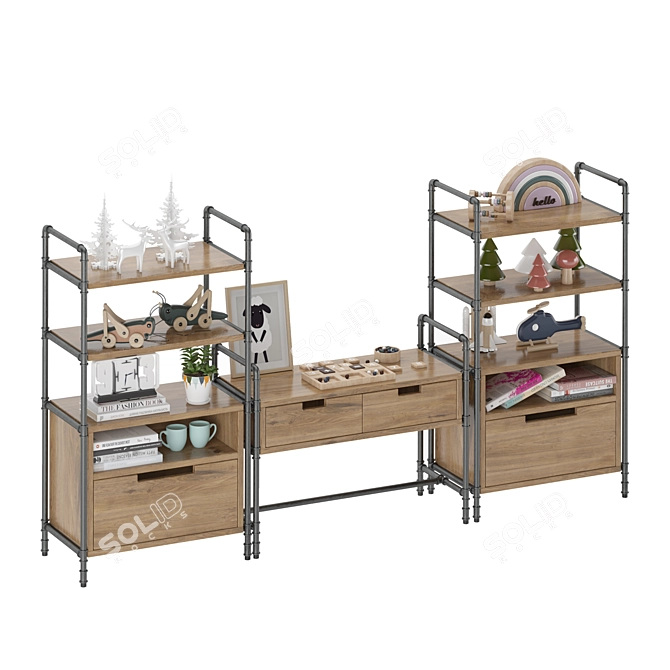 3D Toys and Furniture Set 3D model image 2