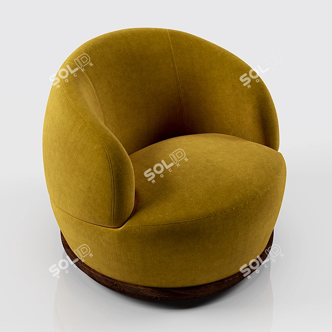 Orbit Armchair: Sleek and Stylish Seating 3D model image 3