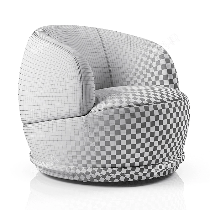 Orbit Armchair: Sleek and Stylish Seating 3D model image 6