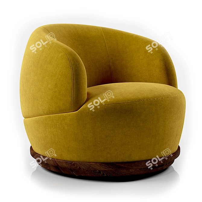 Orbit Armchair: Sleek and Stylish Seating 3D model image 7