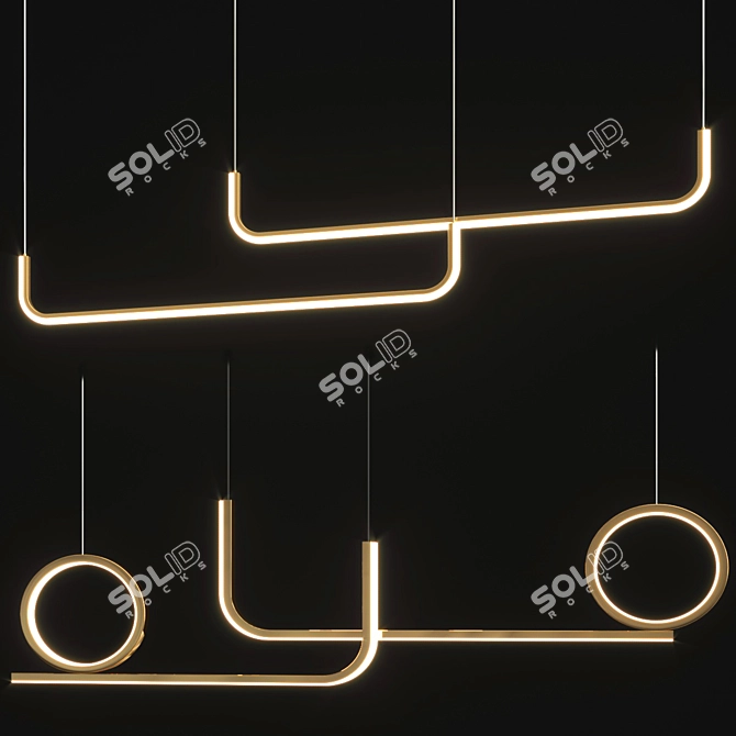 Elegant Sigrid LED Set - Illuminate in Style! 3D model image 2