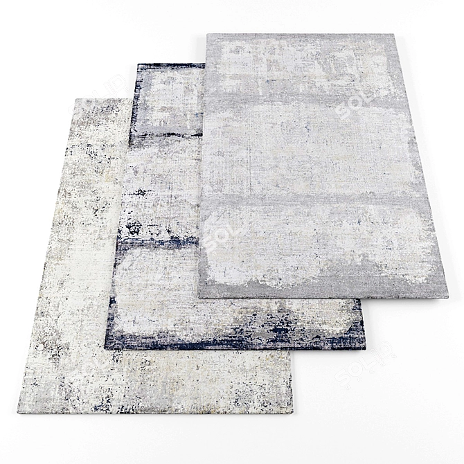 Modern High-Resolution Rugs Set 3D model image 1