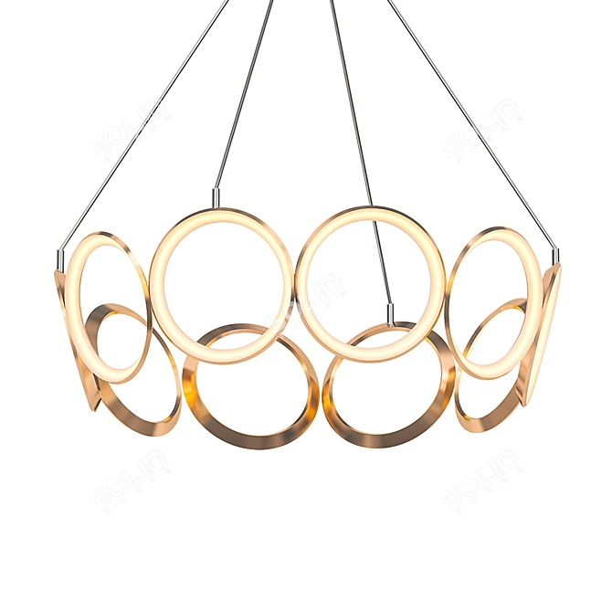 Oros 10 LED Ring Chandelier 3D model image 1