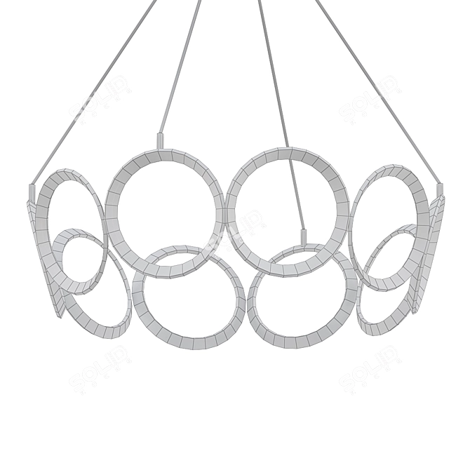 Oros 10 LED Ring Chandelier 3D model image 2