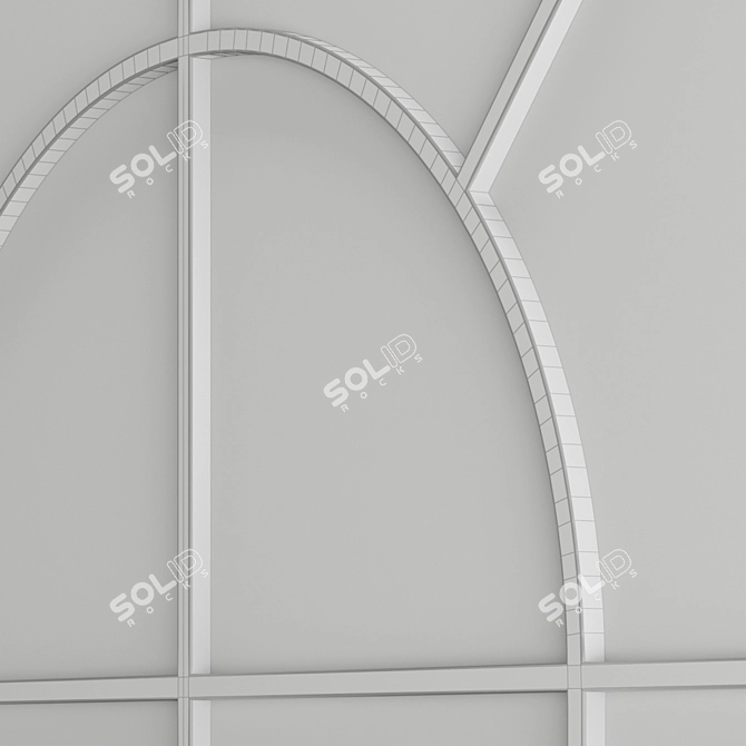 Bishop Black Arch Mirror 3D model image 3