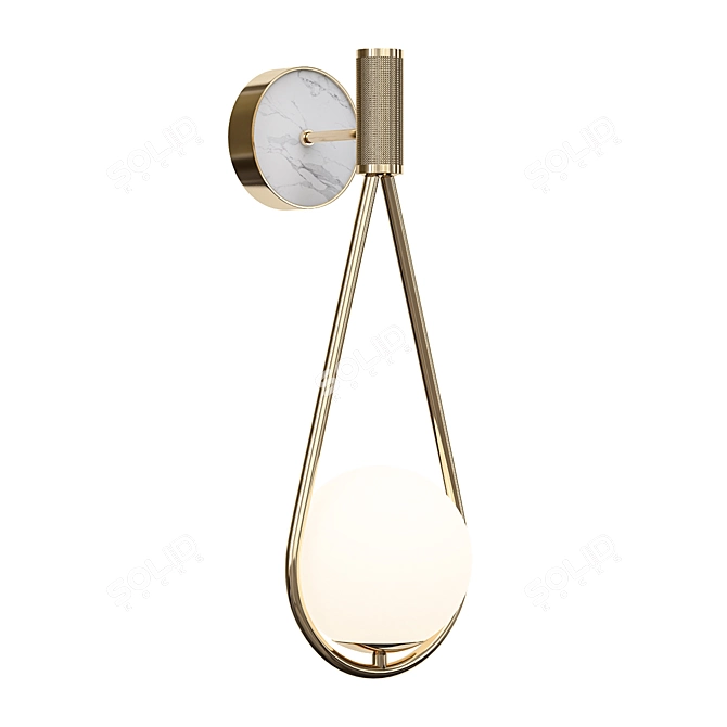 Corda Wall Lamp: Industrial Elegance 3D model image 1