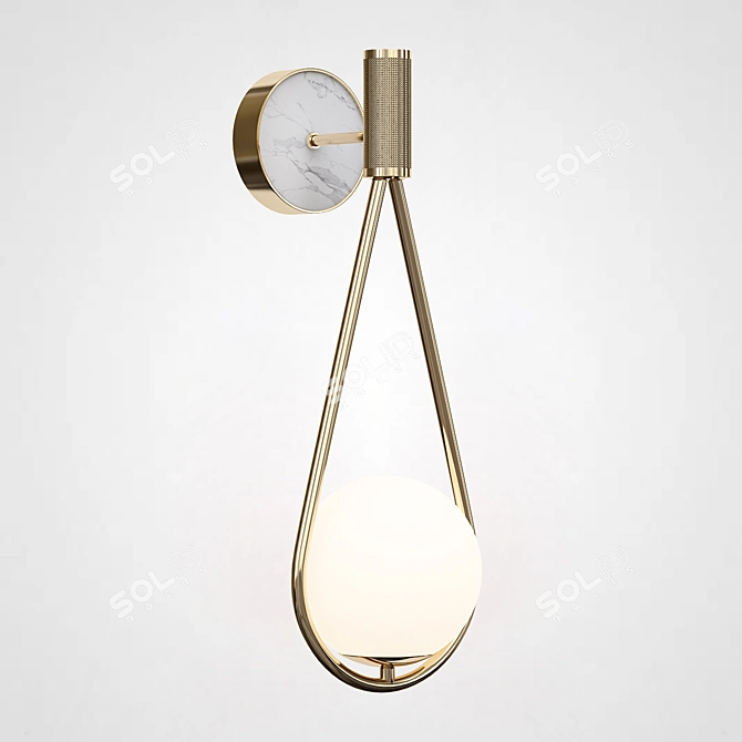 Corda Wall Lamp: Industrial Elegance 3D model image 2