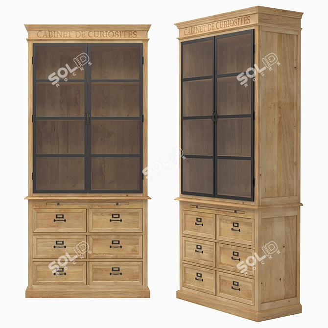 Academy Cabinet: Stylish Storage Solution 3D model image 1