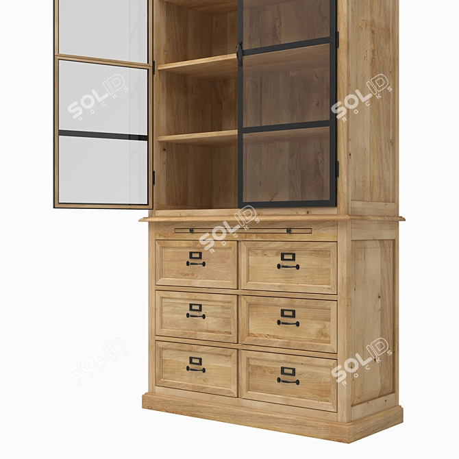 Academy Cabinet: Stylish Storage Solution 3D model image 2