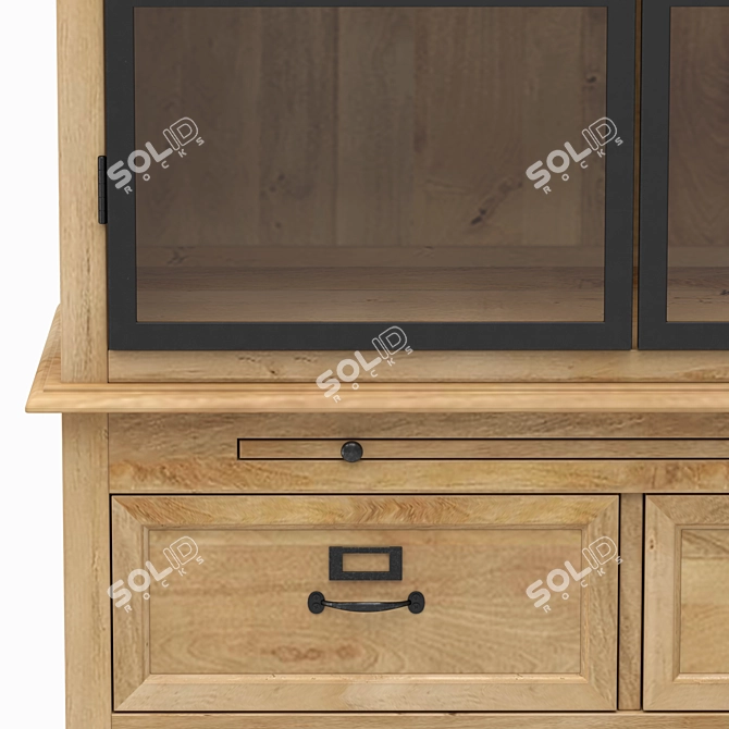 Academy Cabinet: Stylish Storage Solution 3D model image 4