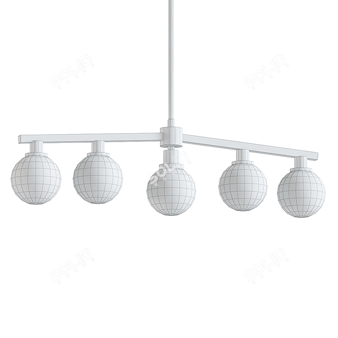 Zita 5-Light Modern Pendant 3D model image 2