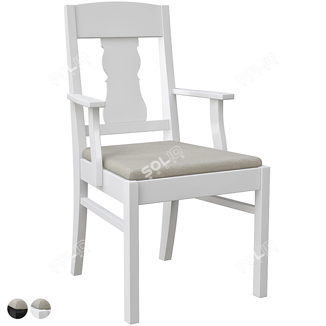 Ingatorp Chair: Classic Elegance in Beige 3D model image 1