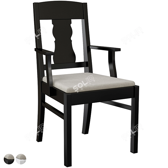 Ingatorp Chair: Classic Elegance in Beige 3D model image 2