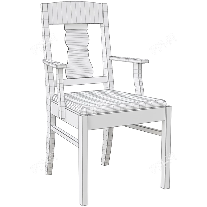 Ingatorp Chair: Classic Elegance in Beige 3D model image 3