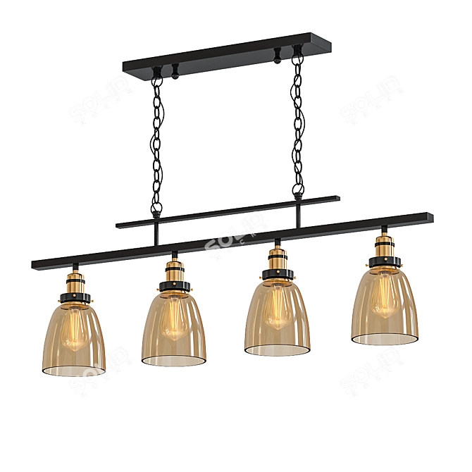 Trendy Casarez 4-Light Pendant 3D model image 1