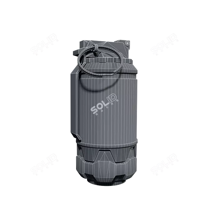 Explosive Polygonal Grenade 3D model image 3