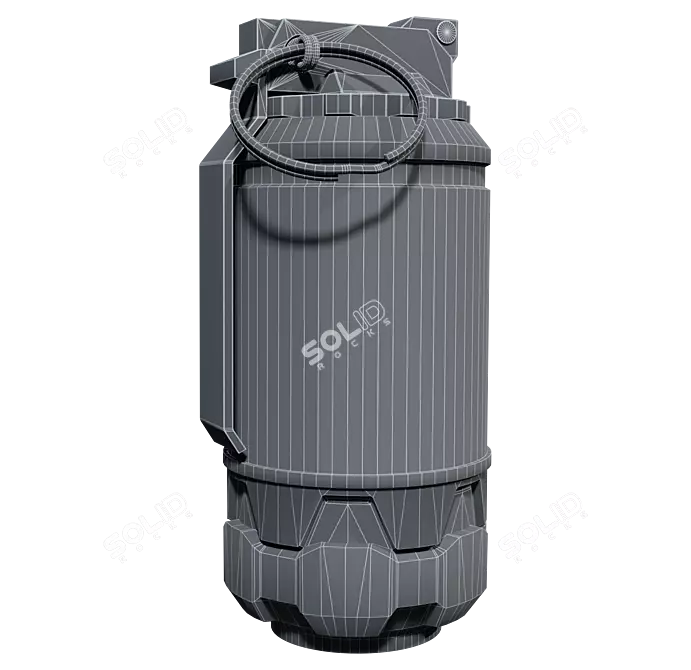 Explosive Polygonal Grenade 3D model image 5