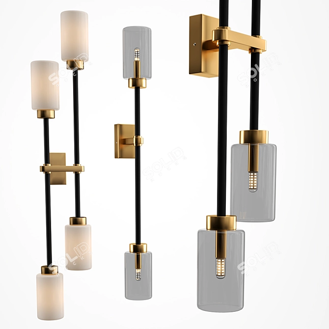 Sleek Hanston Pendant Lighting 3D model image 1