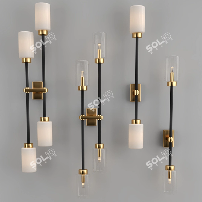 Sleek Hanston Pendant Lighting 3D model image 2