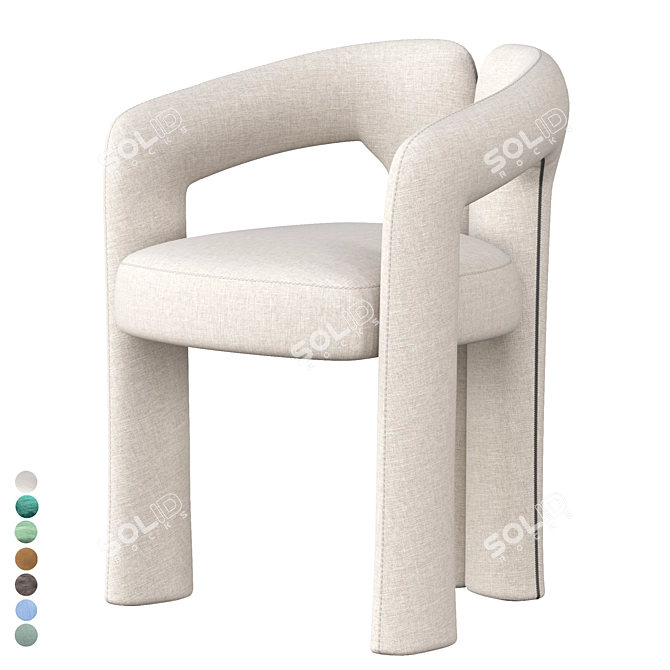 Modern Dudet Chair by Cassina: Stylish and Comfortable 3D model image 1