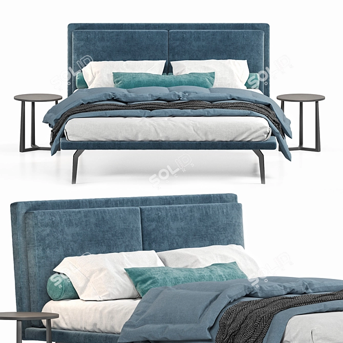 Elevate Restful Sleep with James Bed 3D model image 2