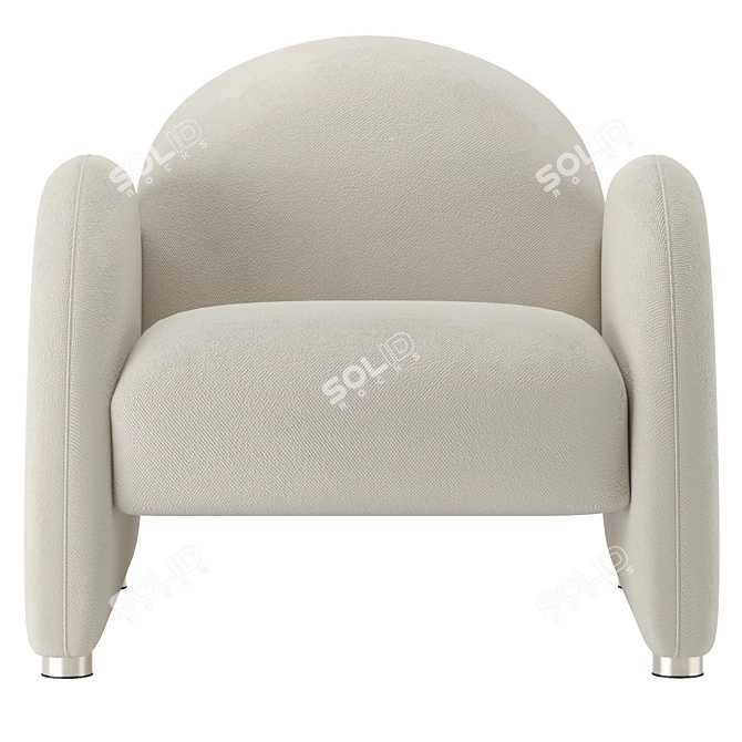 Modern X-Form Accent Armchair 3D model image 1