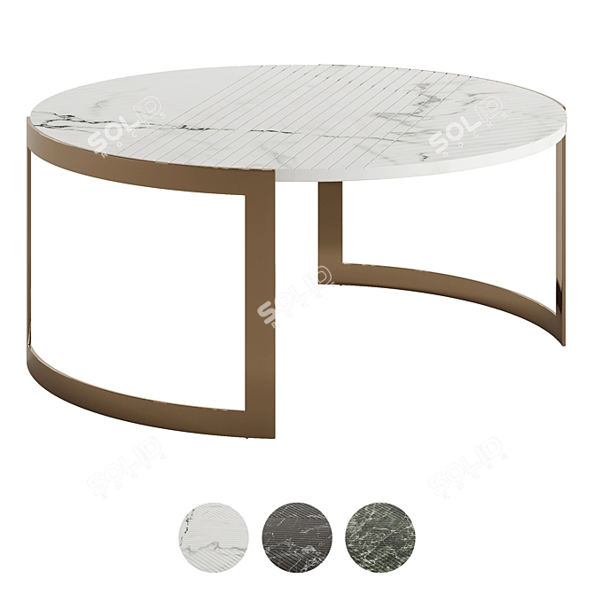 Elegant FENDI Lite 2022 Coffee Table 3D model image 1