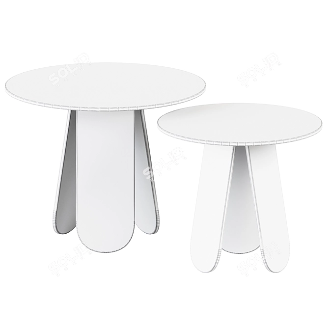 Sparkling Glass Side Tables 3D model image 2