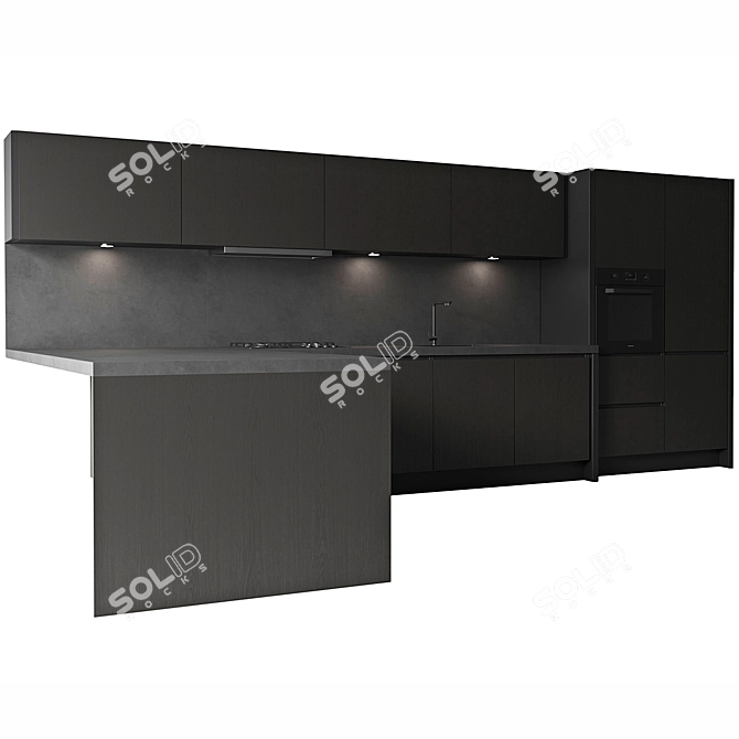 Stylish Alea Kitchens: Easy to Edit 3D model image 2