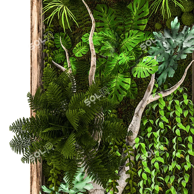 Fitowall Wood Frame Vertical Garden 3D model image 2