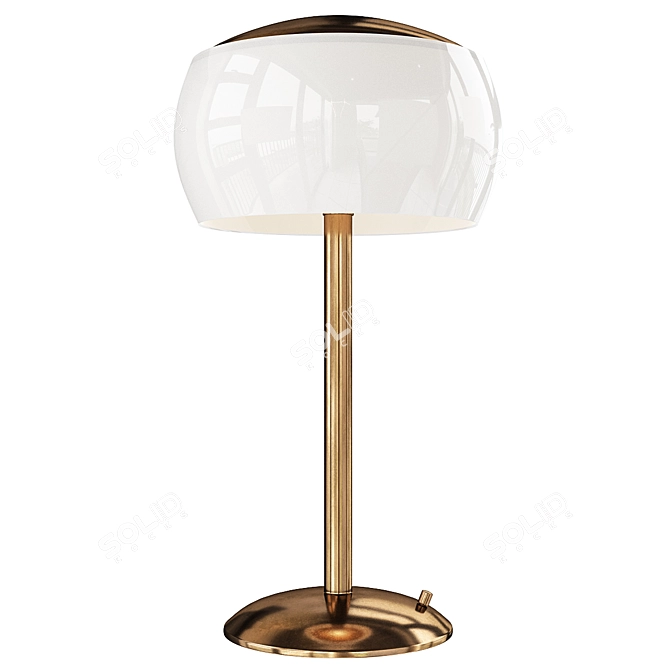 Stylish Brass & Steel Jessica Table Lamp 3D model image 1