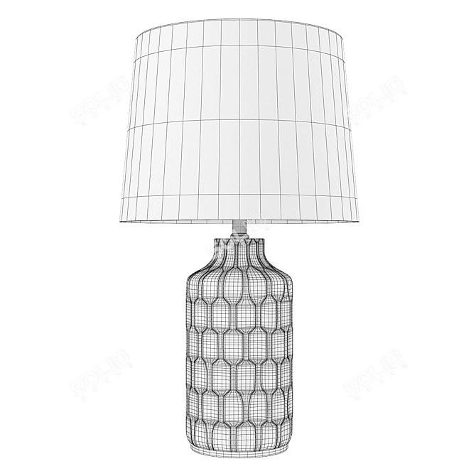 Modern Ivory Table Lamp - Carson Carrington Utena 3D model image 2