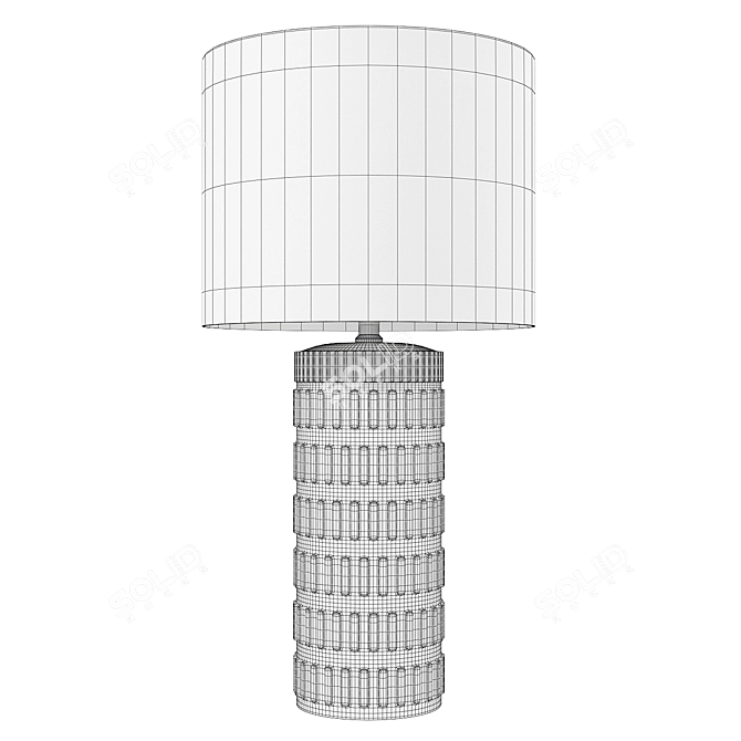 Elegant Tangela Ceramic Table Lamp 3D model image 3