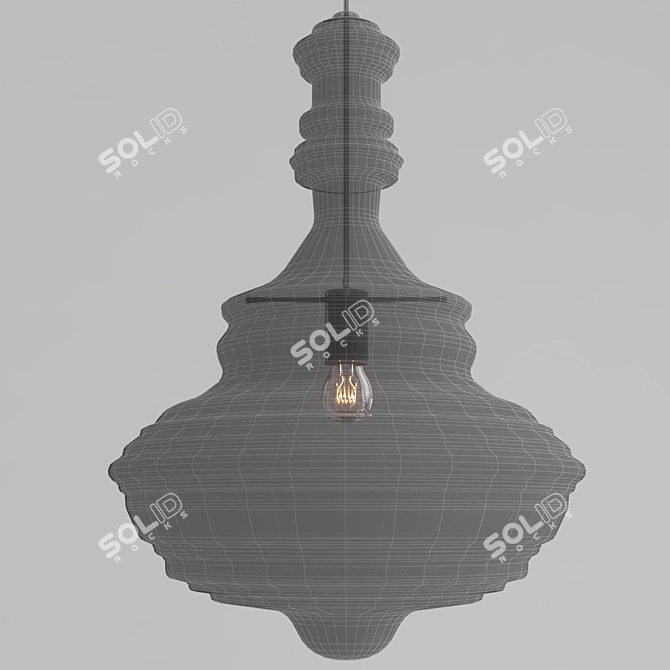 Geometric Glass Pendant Light 3D model image 3