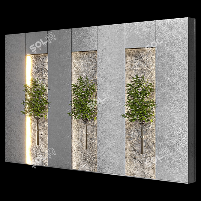 Elegant Foliage Decor Accent 3D model image 2